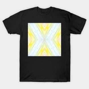 Rainbow Watercolor Diamond Tile Pattern T-Shirt